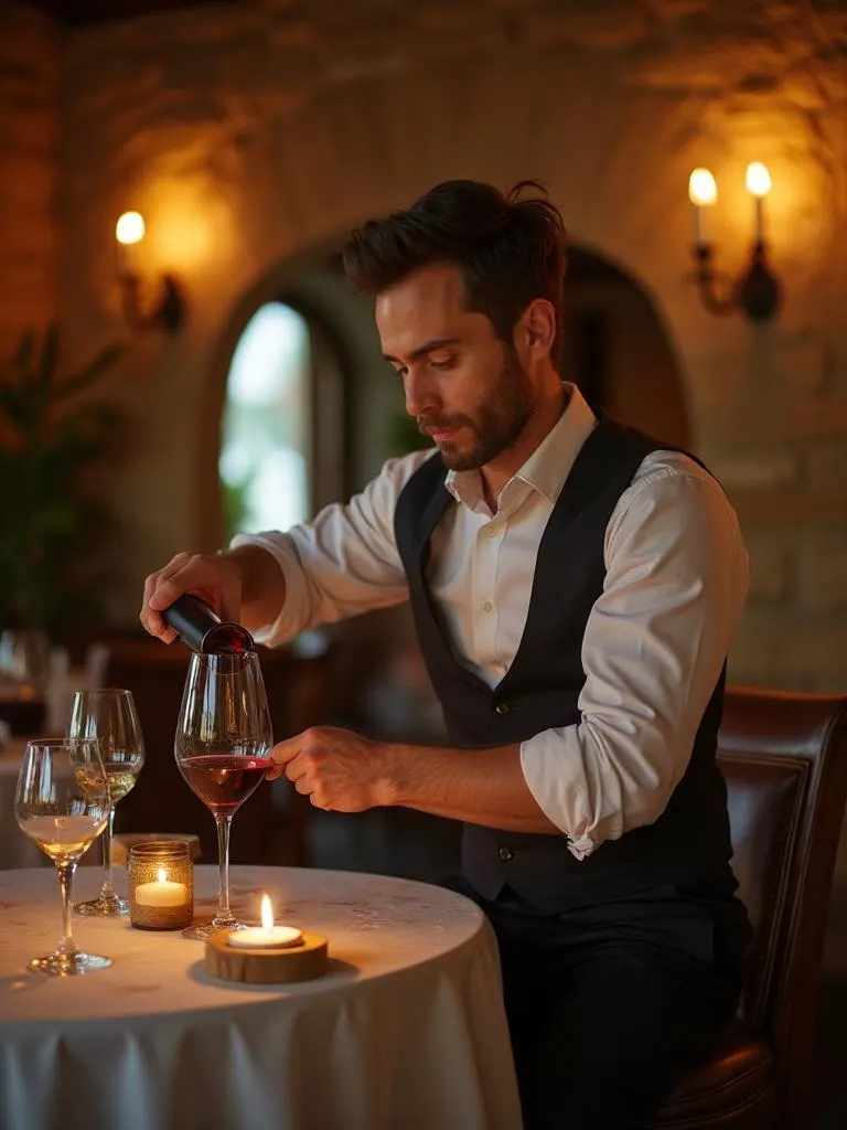 Servicio de vinos